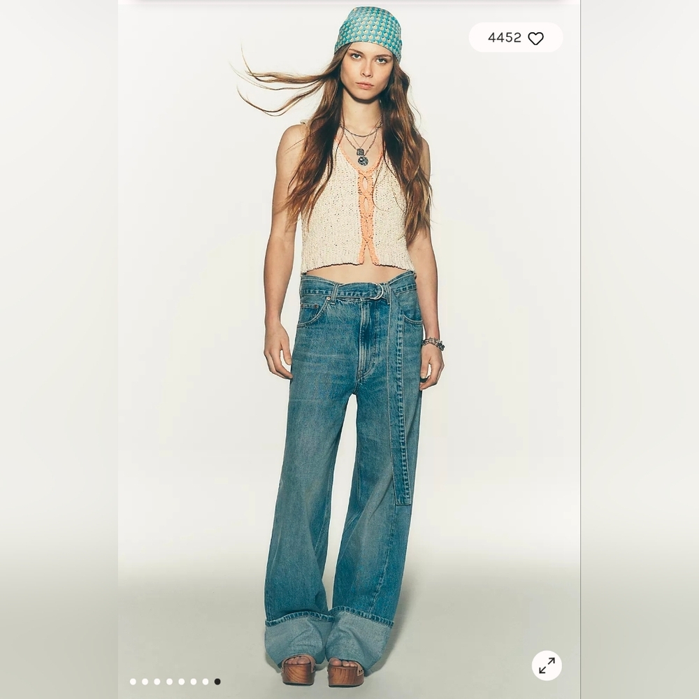 NWT Free People We The Free East Bay Cuffed Jeans / Spunky - Picture 3 of 9